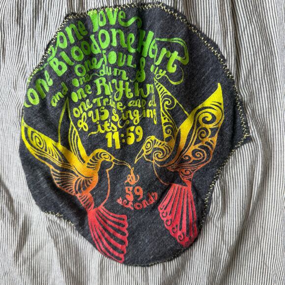 Merona Bohemian Midi Skirt Women’s Size 6 Striped Patchwork Hippie Festival - Picture 3 of 11